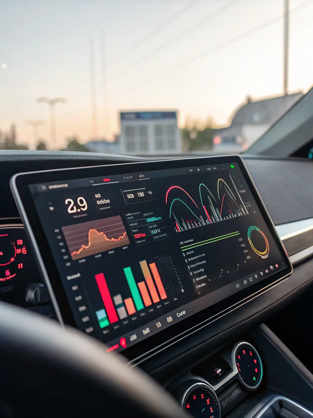 A dashboard displaying real-time data analytics and predictive diagnostics, showcasing Qiraxon's cloud dashboard capabilities.